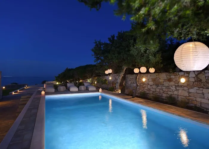 Executive Paros Villa: Beachfront Supreme With Private Pool Villa