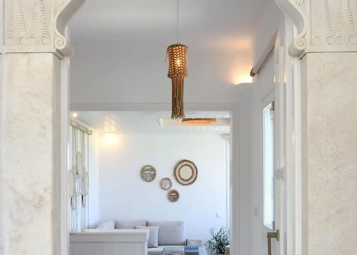 Executive Paros Villa: Beachfront Supreme With Private Pool Villa Ambelas