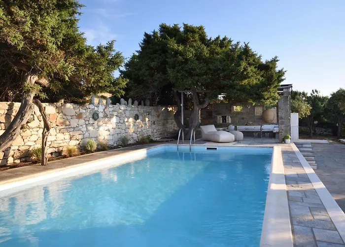 Executive Paros Villa: Beachfront Supreme With Private Pool Villa