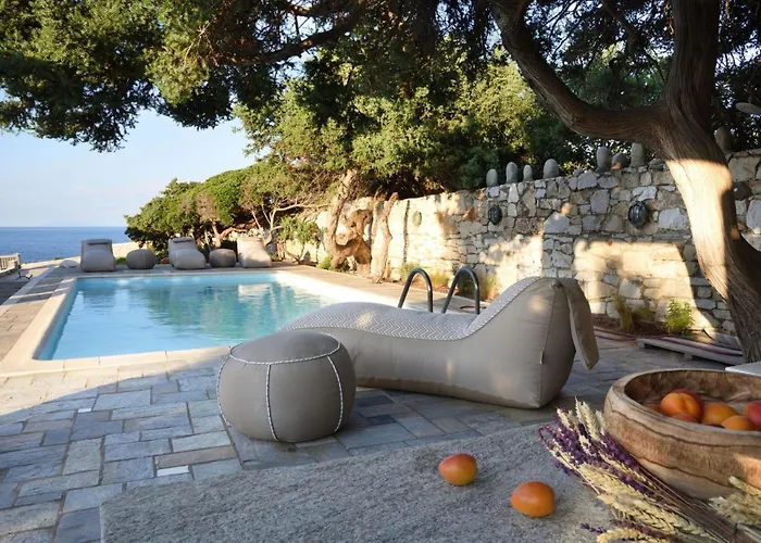 Executive Paros Villa: Beachfront Supreme With Private Pool Villa Ambelas