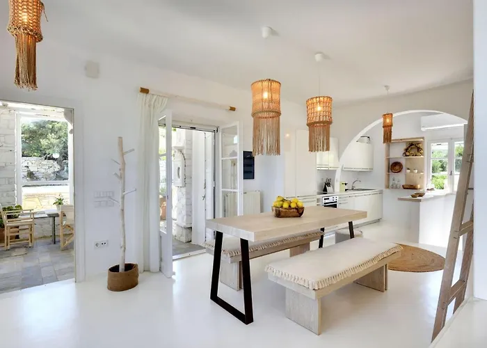 别墅 Executive Paros 5 Bedrooms Beachfront Supreme Beachfront Sea *